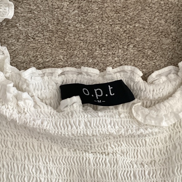 Elegant White Puff Sleeve Midi Dress - Picture 2 of 5